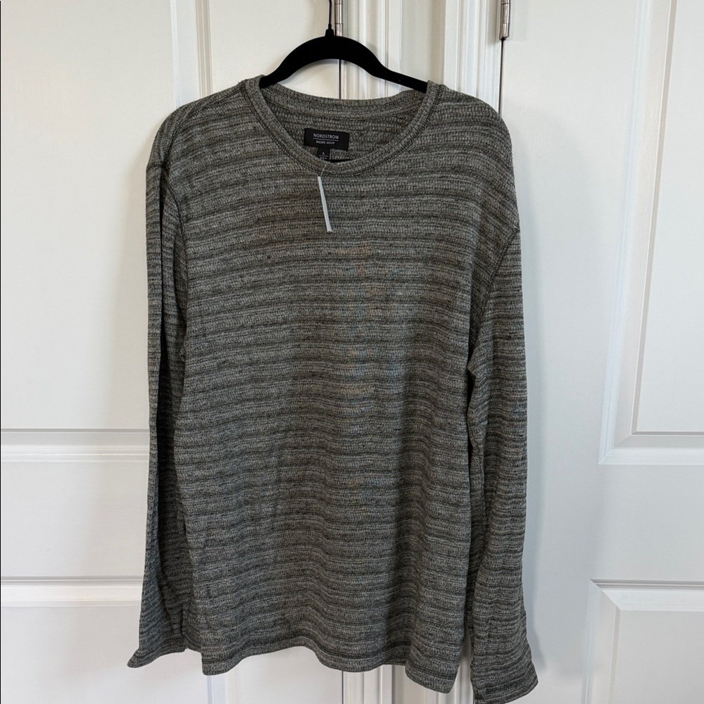 Men's  Nordstrom brand Gray Striped Shirt